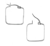 Jewelry Earrings 316L Stainless Steel Hoops WIDTH=20-mm Hypo-allergenic