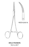 Artery Forceps, Kelly-Rankin - Straight, 6 1/4 inch , 16 cm - 1 ea