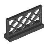 Lego Building Accessories 1x4x2 BLACK LATTICE FENCE, Bulk Pack 25 pcs