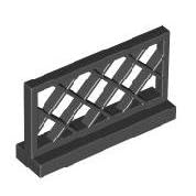 Lego Building Accessories 1x4x2 BLACK LATTICE FENCE, Bulk Pack 25 pcs