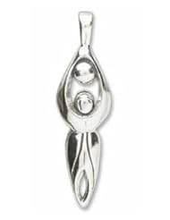 Moon Goddess Pendant in Sterling Silver