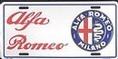 Alpha Romeo License Plate