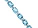 White Gold Tennis Bracelet Blue Topaz Diamond Gemstones