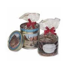 Dekorative Dose mit N�rnberger Motiven - gef�llt mit 5 Elisen-Lebkuchen 400 g