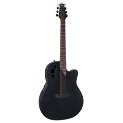 Ovation 2078TX Elite T Deep Contour Acoustic-Electric Guitar with Case, Black