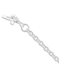 Sterling Silver Cross Bracelet QG1648-7.25"