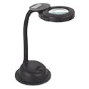 Ledu L9005 Compact Fluorescent Magnifier Lamp, Desk Style, 3-1/2 Diameter Lens, Black