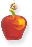 Apple Enamel Charm, 14K Yellow Gold