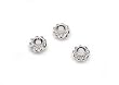 Silver Round Cast Beads, 25 Pc/Pkg