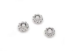 Silver Round Cast Beads, 25 Pc/Pkg
