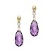 10kt. Yellow Gold, Amethyst Drop Style Fashion Earrings