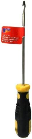 Ultra Steel 1/4-Inch x 6-Inch Slotted Screwdriver with Magnetic Tip