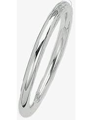 7mm 14k High Polished White Gold Bangle Bracelet