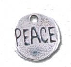  : Solid Sterling Silver "Peace" Charm