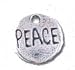 Jewelry : Solid Sterling Silver "Peace" Charm Approximately 3/8" Tall