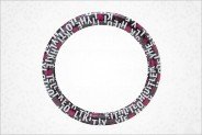 Hello Kitty Steering Wheel Cover Black Logo