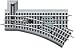 Lionel FasTrack O36 Manual Right Hand Switch - 612018