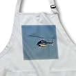 Helicopter Hovers In Blue Sky - Medium Length Apron With Pouch Pockets 22w X 24l from 3dRose LLC
