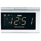 RCA RP5420 AM/FM Clock Radio with 1.4-Inch Display and Auto Time Set