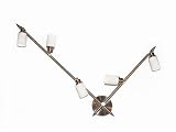 Hochwertiger Halogenstrahler mit weissem Opalglas “Star” 5 flg