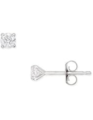 1/4 Carat Diamond Stud 14K White Gold Earrings