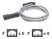 45FT CAT5E Gray 4AWG Pvc Cable with 6 RJ45 Jacks