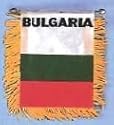 Bulgaria Window Mirror Hanging Mini Banner Flags - 4" x 6"