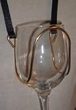 Wine Glass Necklace with Lanyard, Copper Coated Steel
