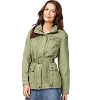 Indigo Collection Pure Cotton Belted Waxy Jacket