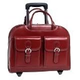 McKleinUSA DAVIS 96186A Red Wheeled Ladies' Laptop Case