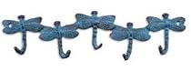 DRAGONFLY Brass wall mounted hook KEY RACK home decor dragonflies