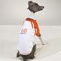 Casual Canine Top Star Sport T-shirt/ large / Orange & White