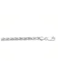 5mm Sterling Silver Diamond Cut Rope Chain