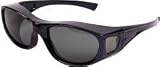 POLARISED OVER GLASSES SUNGLASSES WEAR OVER PRESCRIPTION GLASSES GRAPHITE SMALL FIT