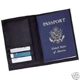 Black Leather Passport Holder