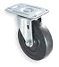 Industrial Grade 1UHL1 Swivel Caster w/Brake, 3 In, 100 Lb, TPR