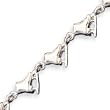 Sterling Silver Ice Skate Bracelet - 7 Inch