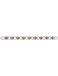 Stainless Steel Link Bracelet 08.80 Inch Black Immerse lating B895