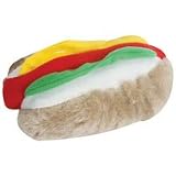 Happy Face Terry Dog Toy - Hot Dog - Medium - 6.5 in.