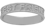 Genuine Sterling Silver BEST FRIENDS Expression Ring
