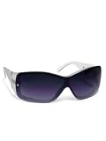 LIZ CLAIBORNE Sunglasses Square Black & White Plastic - B001F1ZA1W