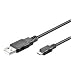 1aKabel - USB - Verbindungskabel A - Stecker auf micro B - Stecker 1m 1 m Meter USB 2.0 doppelt geschirmt 2 x AWG 24