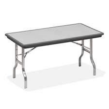 Iceberg Enterprises Products - Folding Table 60x30x29 CharcoalChrome Legs - Sold as 1 EA - Folding table is more lightweight and portable than solid core folding tables Sturdy construction supports up to 1500 lb evenly distributed Durable blow-molded high