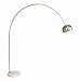 Wholesale Interiors Baxton Studio White Arched Floor Lamp with Marble Base