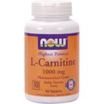 NOW Foods L-Carnitine Tartrate 1000mg, 50 Tablets