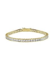 Diamond Tennis Bracelet : 18K Yellow Gold - 4.00 CT Diamonds