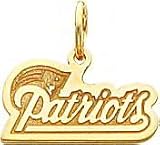 14K Gold NFL New England Patriots Logo Charm