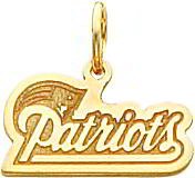14K Gold NFL New England Patriots Logo Charm