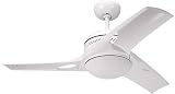 Monte Carlo Ceiling Fan 3MTR38WHO Mach Two Fan - Remote White Contemporary Indoor Fans 38