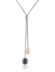 Bella Pearl Double Dangling Pendant Necklace, 21.75"